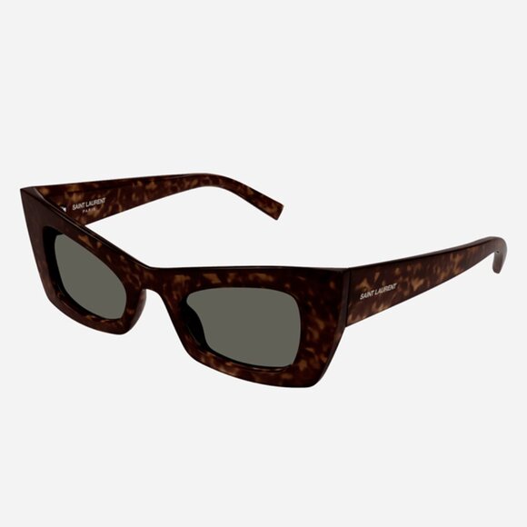 NEW SAINT LAURENT SUNGLASSES, CAT EYE WOMEN HAVANA SAINT LAURENT SL702 002 - Picture 1 of 2